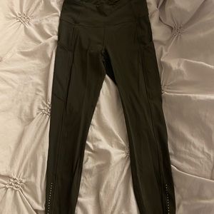 Navy Green Lululemon Leggings